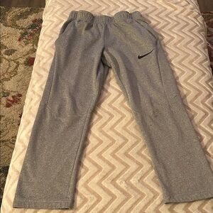 Nike Kids Heather Gray Joggers Size Large